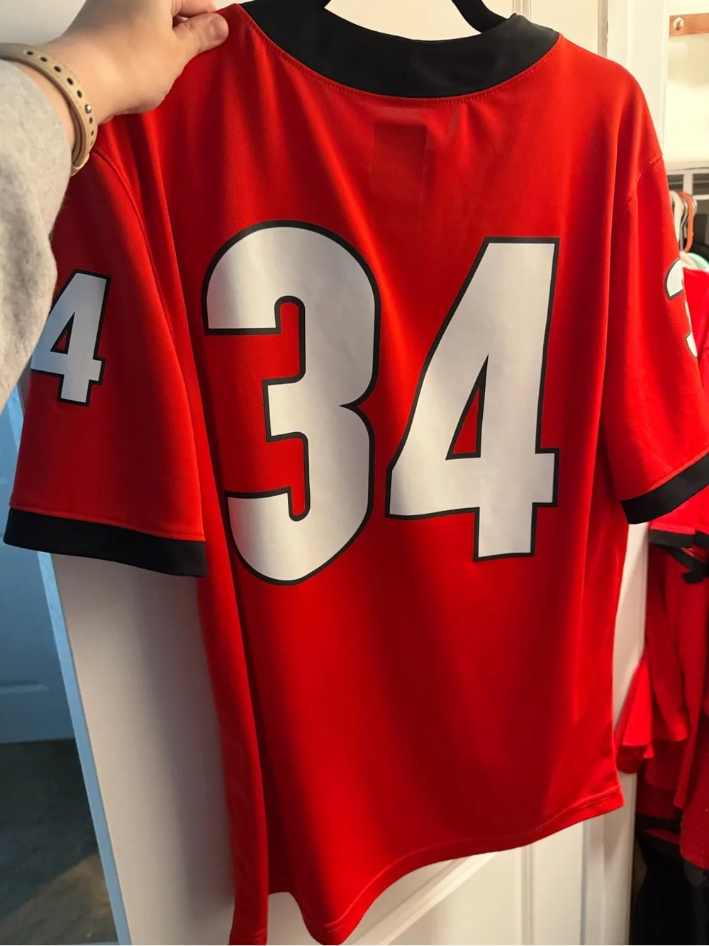Nike Georgia Bulldogs #34 Red Football Jersey Size Large Women